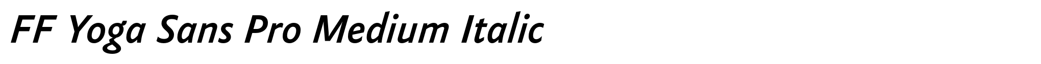 FF Yoga Sans Pro Medium Italic image